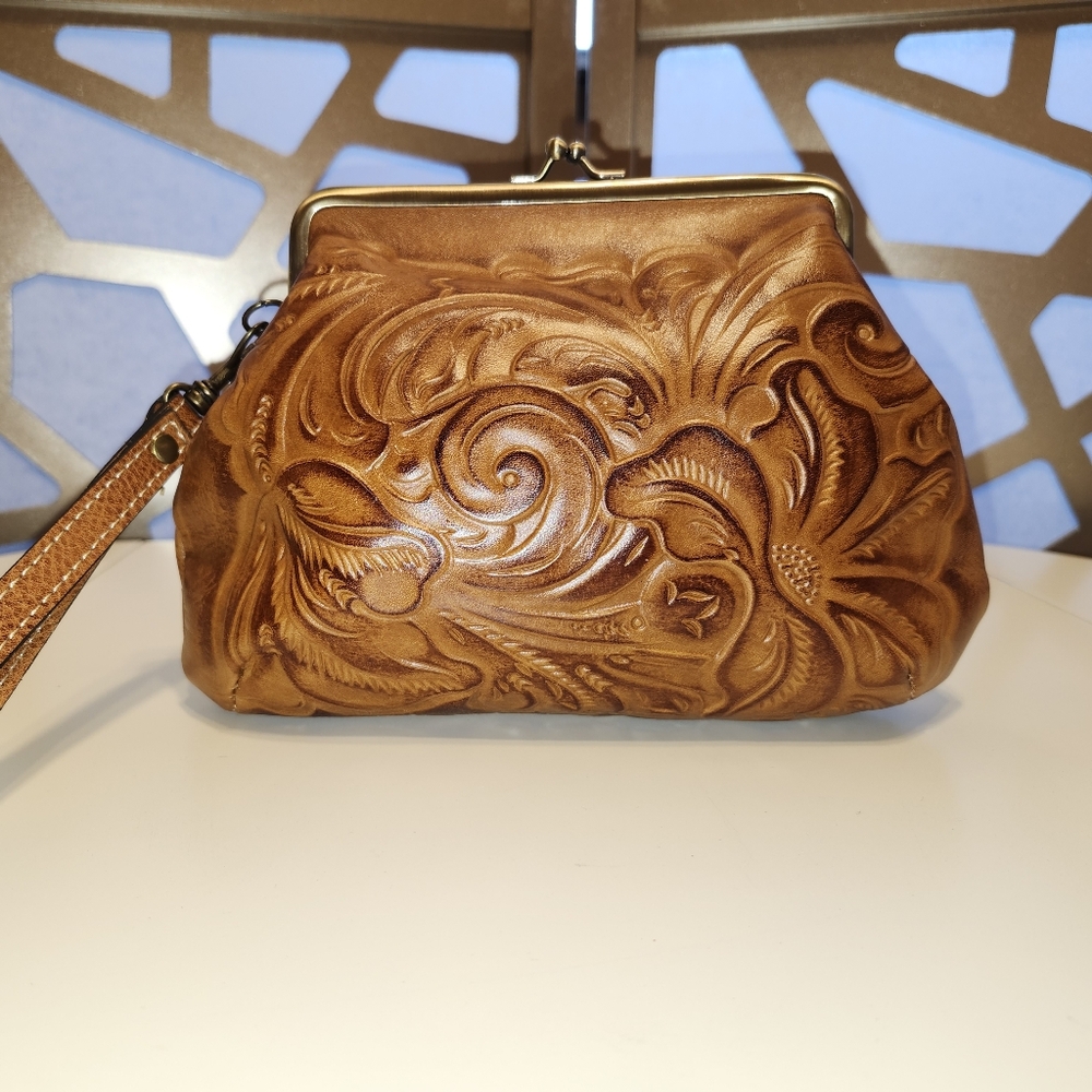 Patricia Nash Tooled Leather Wristlet